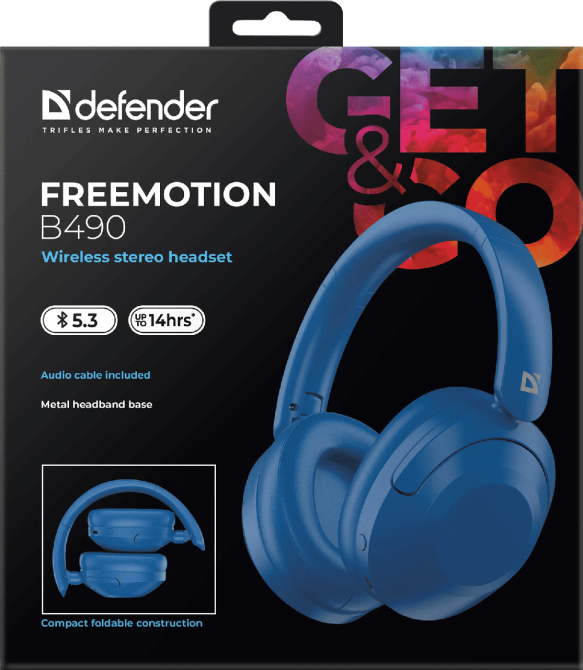 Гарнитура Defender FreeMotion B490 Bluetooth Blue (63490) (7202785) Киев - изображение 11