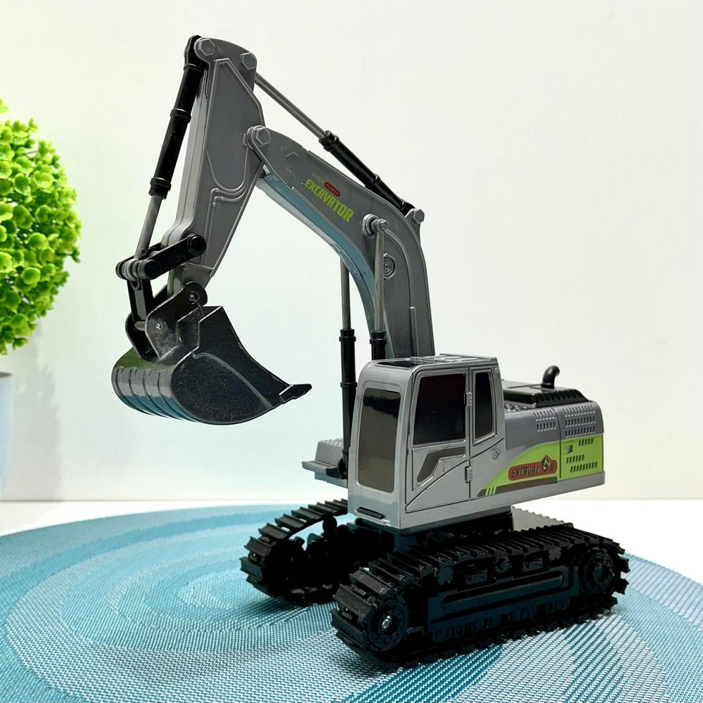 Екскаватор гусеничний на радіокеруванні з підсвічуванням та звуком Сірий (700-C2) Чернігів - фото 6