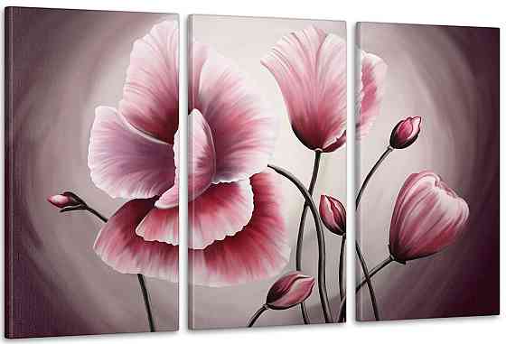 Модульная картина Абстракция Цветы Аrt-158_3А 100x150 см Киев