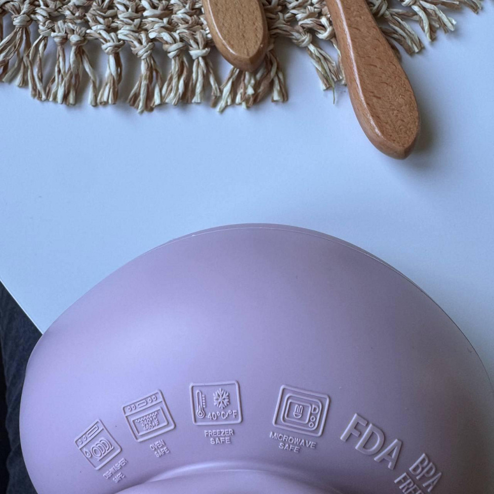 Детский набор силиконовой посуды для первого прикорма 9 предметов силиконовая посуда для девочки цвет розовый Киев - изображение 5