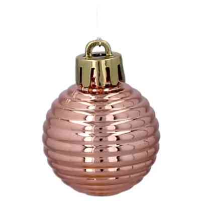 Ялинкова іграшка Chomik пластикові кульки компл. 24 шт, 3см, рожево-пудрові (5900779877153_3) Вінниця
