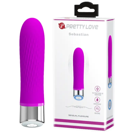 Вибромассажер серии Pretty Love Sebastian Purple 12 режимов вибрации Sex Aura Киев