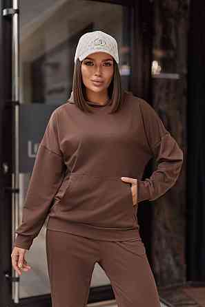 Спортивний костюм худі та джогери "Dante" | Батал | Розпродаж моделі Шоколадний, 54-56 Київ