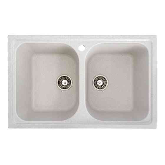 VALESO Гранітна мийка для кухні VALESO 7950 Equatoria матова Біла в крапку Киев