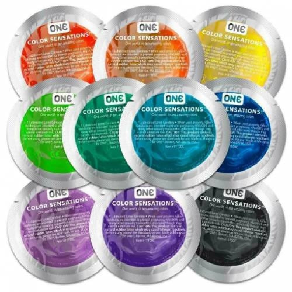 Презервативи One Color Sensation набір різних кольорів, 5 шт. Sex Aura Київ - фото 1
