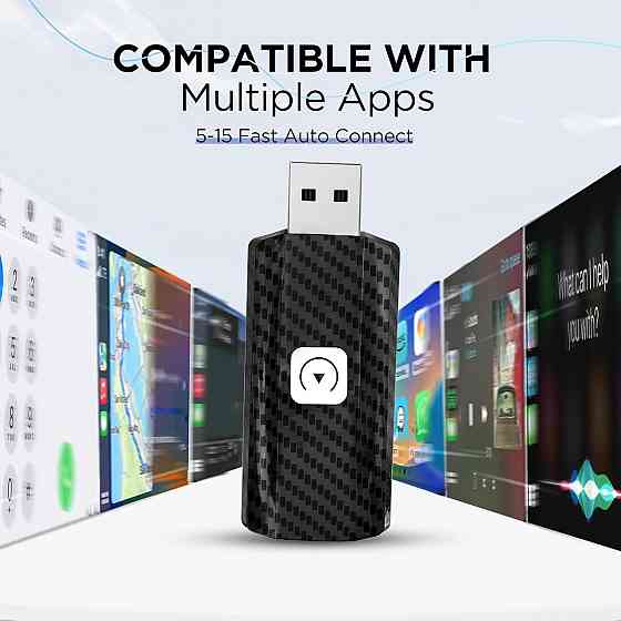 Карплей для авто с 2017г, переходник для преобразования штатного CarPlay в беспроводной, адаптер для iOS 10+ Киев