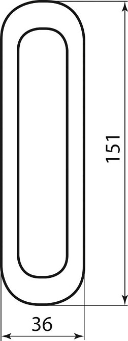 Ручка SL-150 SB мат.латунь на раздв.двері Київ - фото 3