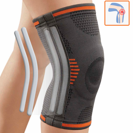 Спортивний напівжорсткий наколінник із пластиковими бічними вставками Orliman OS6211 розмір M Дніпро - фото 5