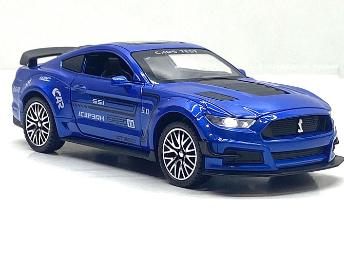 Машинка металева TK Union Group Ford Mustang Shelby 1:32 світло звук Синя (GT-1712) Чернігів - фото 4