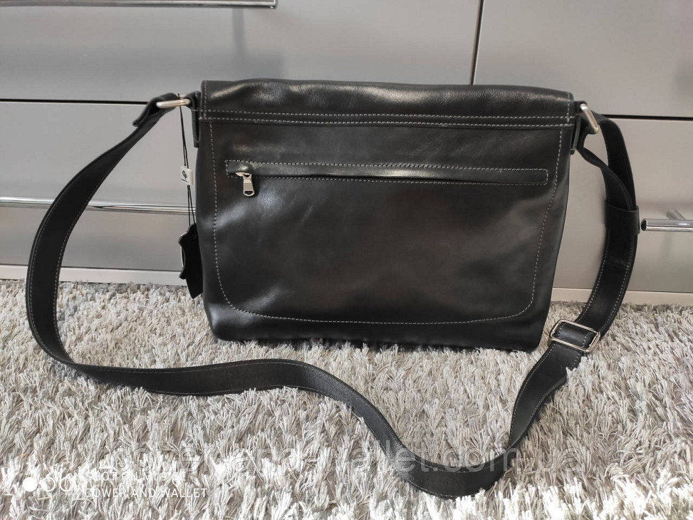 Мужская сумка мессенджер горизонтального типа из гладкой кожи Grande Pelle 753610 Киев - изображение 8