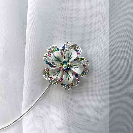 Магніти для штор та гардин "Flowers" набір 2 шт Різнокольоровий (81-241) Київ