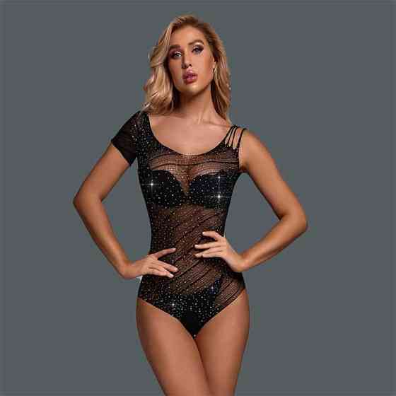Спокусливий боді відкритим доступом і стразами — S/M/L — Еротична білизна Вінниця