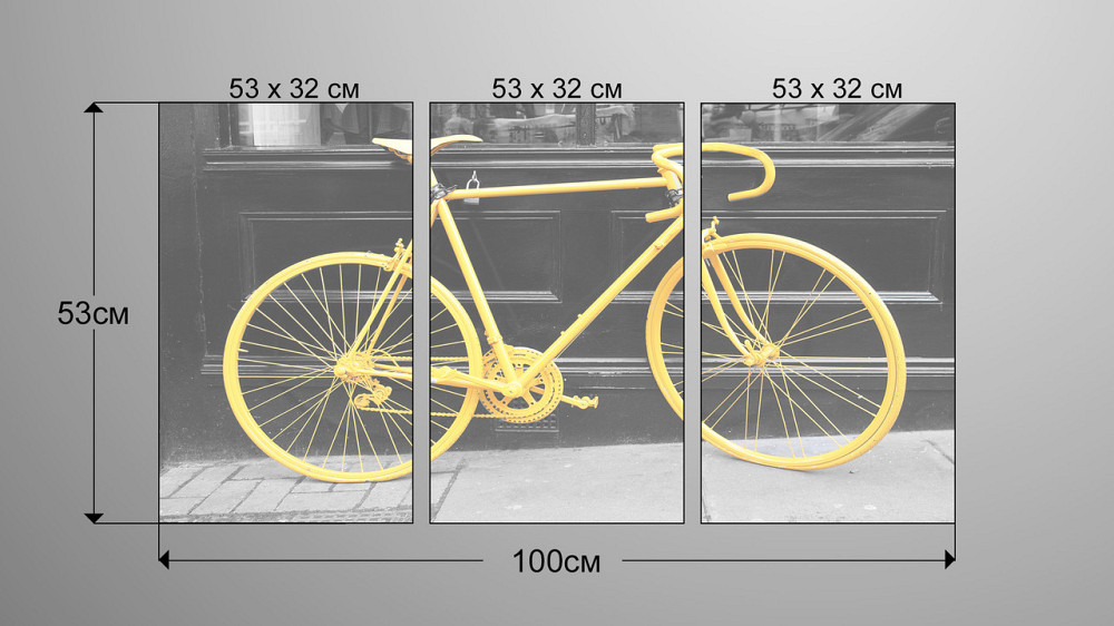 Модульна картина Велосипед Art-37_3А Київ - фото 3