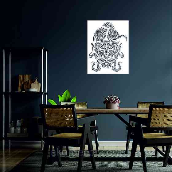 Декоративное настенное Панно «Козак» Декор на стену 50*38 см, Белый Киев