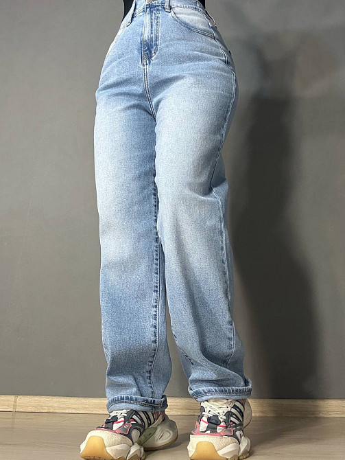 Джинсы женские Liana 1-051 SKATER MOM с резинкой на талии большие размеры голубые, голубой, 31, 31, 84 см, 108 см Киев - изображение 4