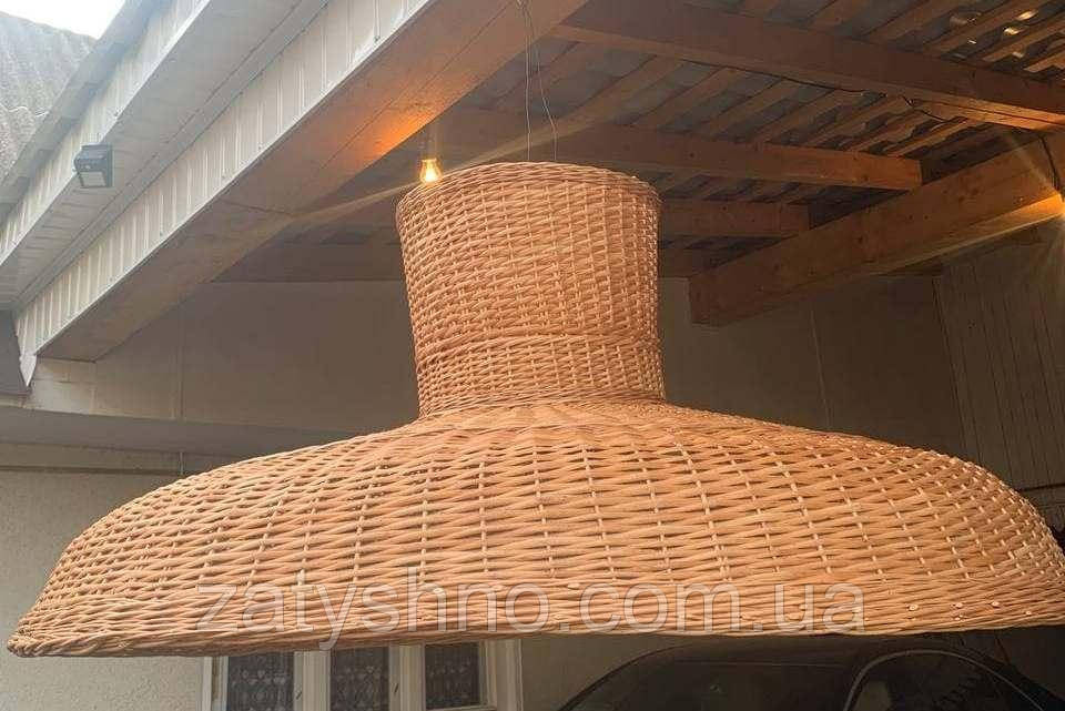 Велика плетена люстра з лози Київ - фото 2