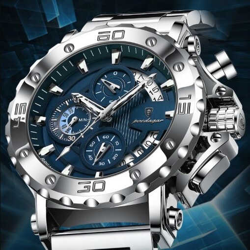 Часы мужские наручные Poedagar Crucial Серебристый Киев - изображение 7