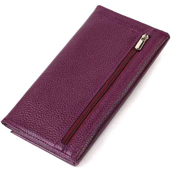 Привлекательный женский кошелек из натуральной кожи Сиреневый (CANPELLINI) Киев