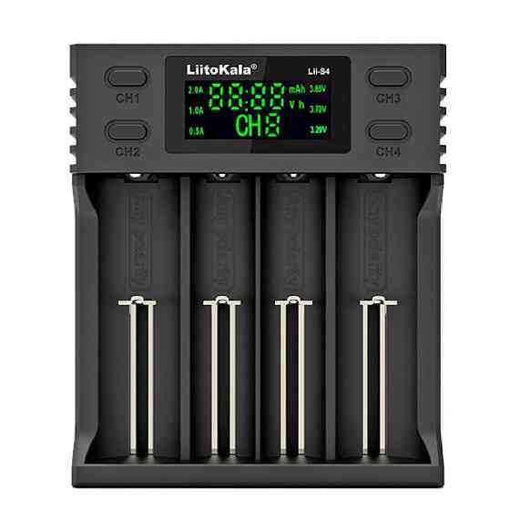 Зарядний пристрій Liitokala Lii-S4, 4 канала, Ni-Mh/Li-ion/LiFePo4, USB, LCD, Box Київ