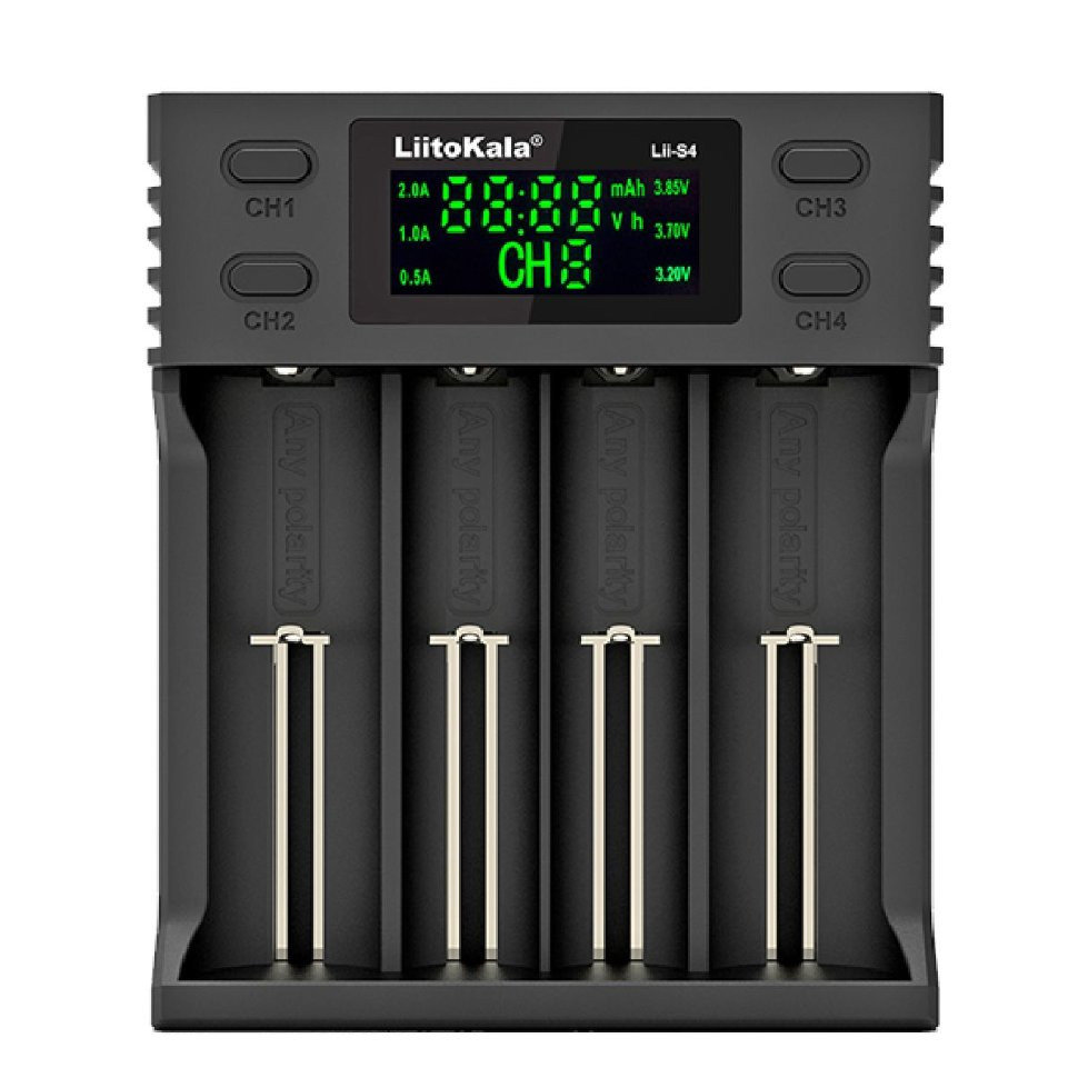 Зарядний пристрій Liitokala Lii-S4, 4 канала, Ni-Mh/Li-ion/LiFePo4, USB, LCD, Box Київ - фото 1