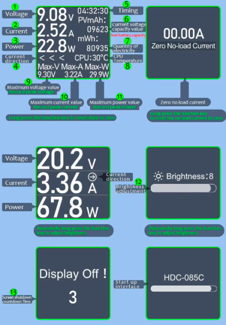 Тестер Hidance HDC-085C для USB: измерение тока и напряжения Киев - изображение 2