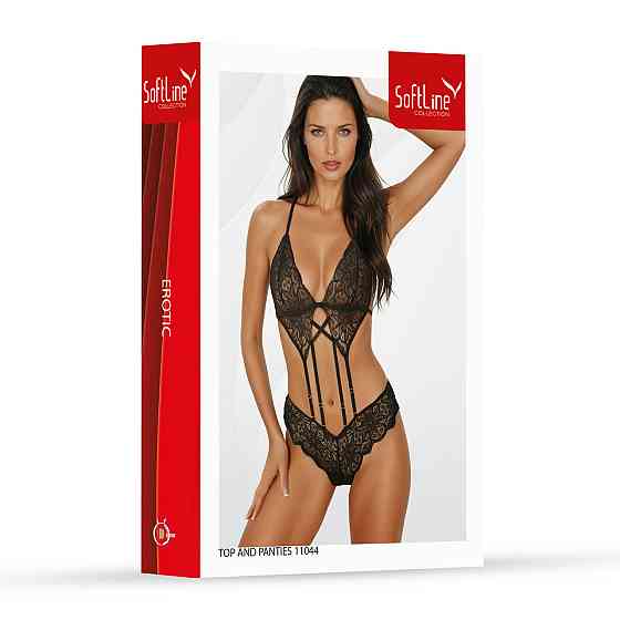 Комплект білизни - Set top and panties 11044, black - 2XL Sex Aura Київ