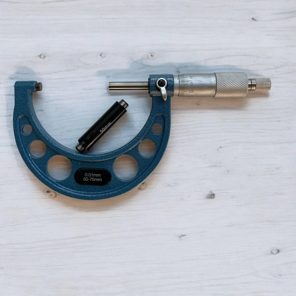Мікрометр гладкий МК50-75 мм — прецизійний вимірювальний інструмент для точних зовнішніх вимірів металу Харків - фото 1