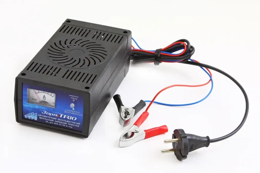 Зарядное устр-во для АКБ импульсное  6А, 32-100 Ач стрел. инд. Зоря (десульфатация) Винница - изображение 1