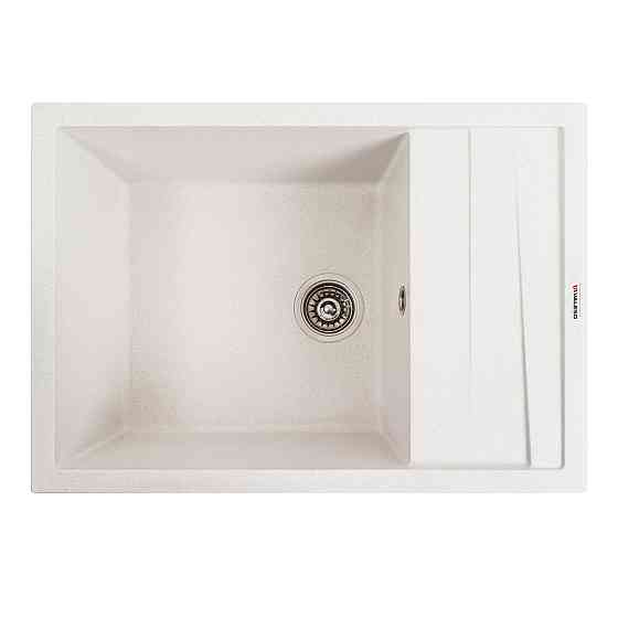 Гранітна мийка для кухні VALESO CASCADA 7050 матова Біла в крапку Коломыя