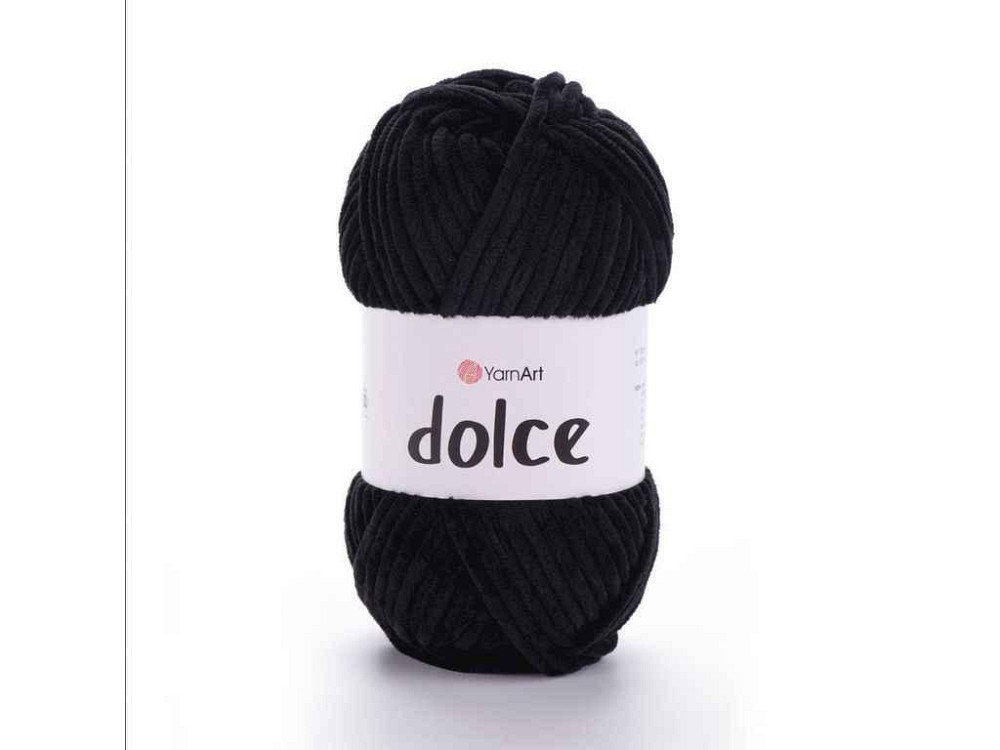 Пряжа Dolce чорний 100% мікрополіестр 120м 100г 5шт/уп 742-Black ТМ YarnArt Київ - фото 1
