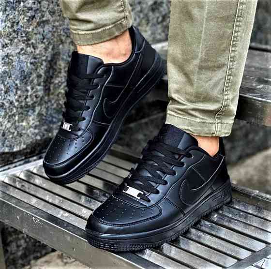 Кросівки Nike Чорні Чоловічі Шкіряні Найк Форси (розміри: 39,40,41,43,44) Дніпро