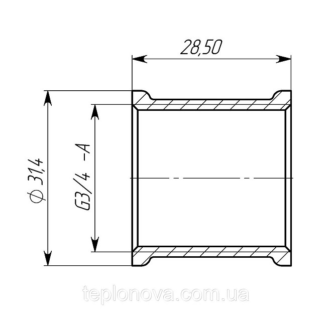 Муфта 3/4" ВВ латунна LM441S OPTIMUM Чернівці - фото 3