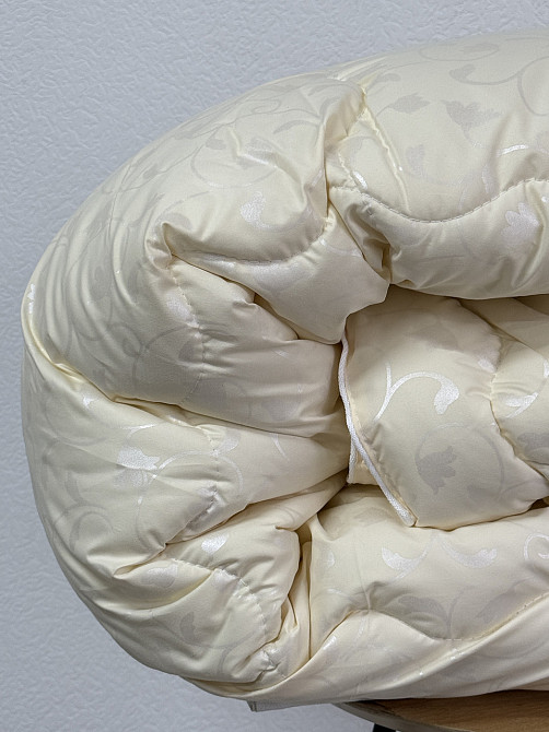 Ecotton Ковдра Ecotton двоспальна Євро 200х220 см штучний пух стьогана молочна Київ - фото 2