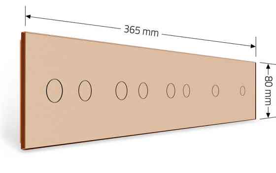 LIVOLO Рамка 5-постова для двох 1-сенсорних та трьох 2-сенсорних вимикачів (1-1-2-2-2) LIVOLO, Коломия