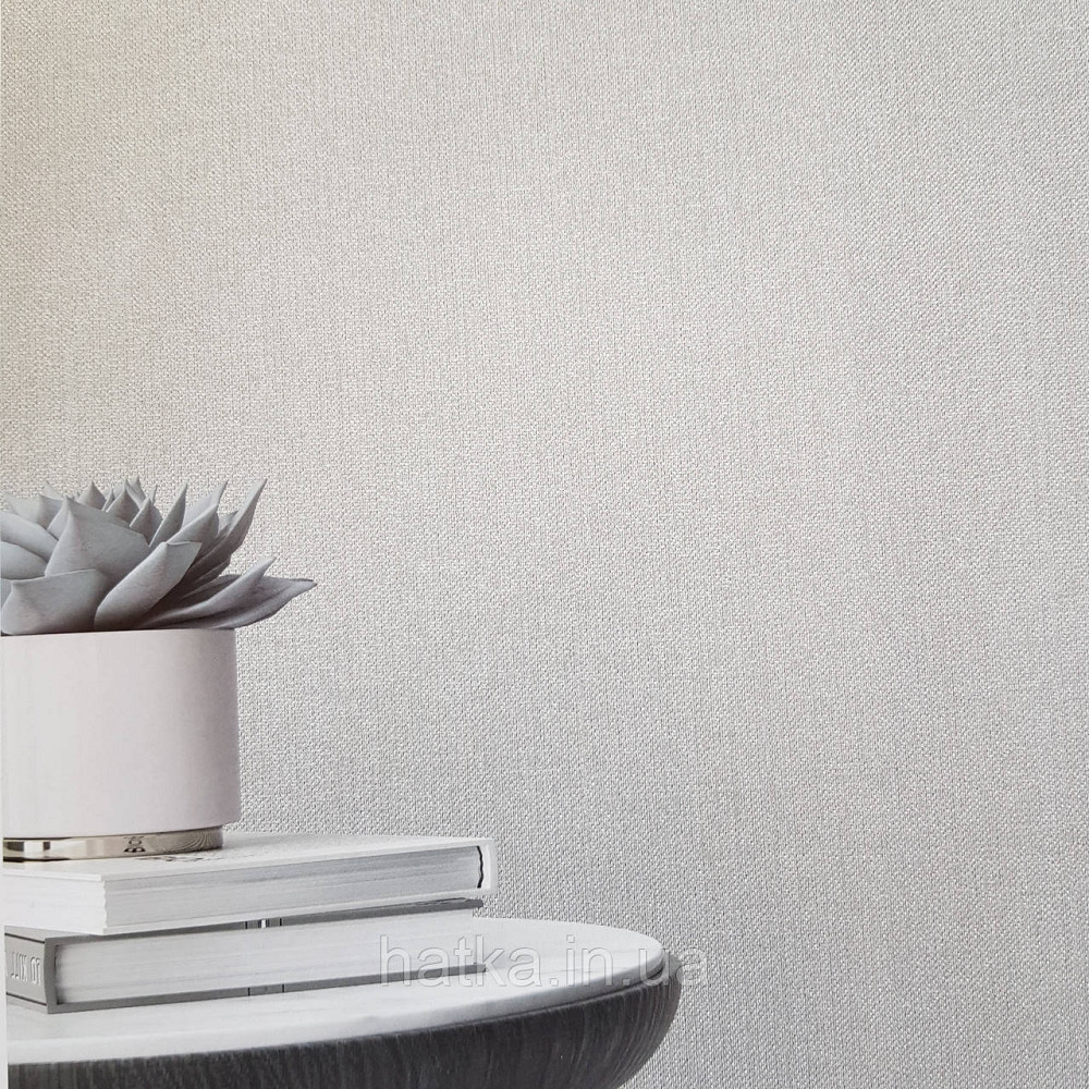 Шпалери метрові вінілові на флізелін Villa Marburg Lombardi однотонні під тканину під рогожку темно сірі Київ - фото 1