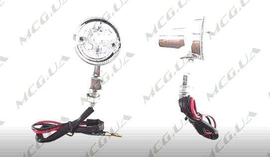 Поворот світлодіодний, ОРІОН (7 LED, хром, прозоре скло) JS Київ - фото 1