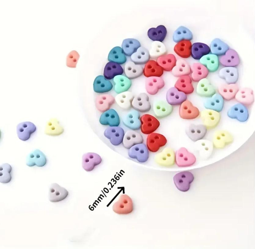 Гудзики сердечка мікс 100 шт для рукоділля та декору Київ - фото 3