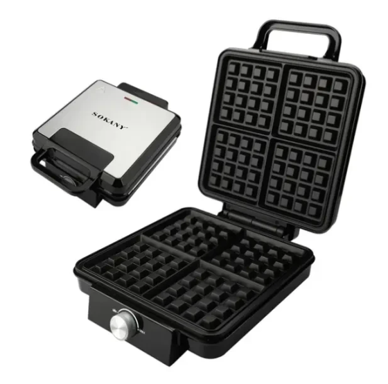 Sokany Вафельниця на 4 бельгійських вафлі з антипригарним покриттям Sokany SK-08031 Київ