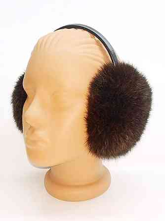 Хутряні навушники дитячі з кролика Коричневий Харків