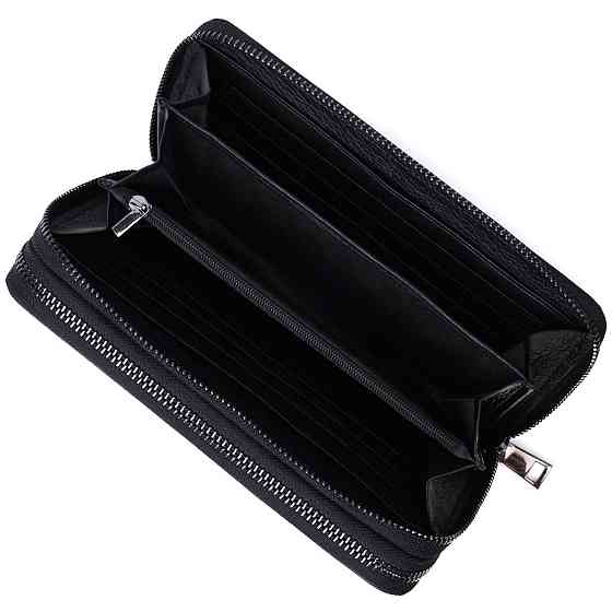 Мужской клатч на два отделения из натуральной кожи Черный (ST Leather) Киев