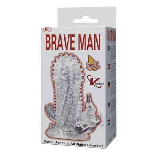 Насадка на пеніс з вібрацією Baile Brave Man Vibrating Sex Aura Київ