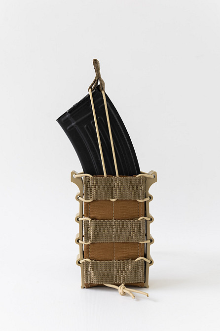 Подсумок на 1 магазин пиксель открытый каркасный Койот Одесса - изображение 4