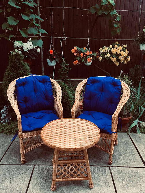 Меблі для кафе барів ресторанів із дерева | набір плетений для дачі плетені столики та крісла з  Київ - фото 2