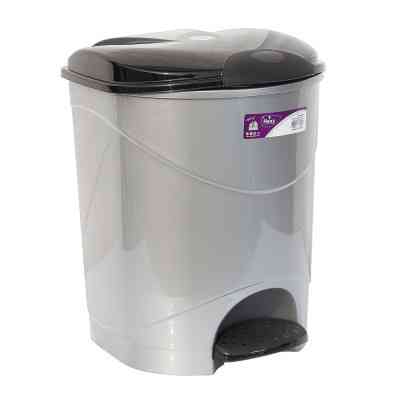 Контейнер для сміття Irak Plastik Bella №1 з педаллю сірий металік 12 л (4559) Вінниця