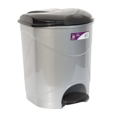 Контейнер для мусора Irak Plastik Bella №1 с педалью серый металлик 12 л (4559) Винница - изображение 1