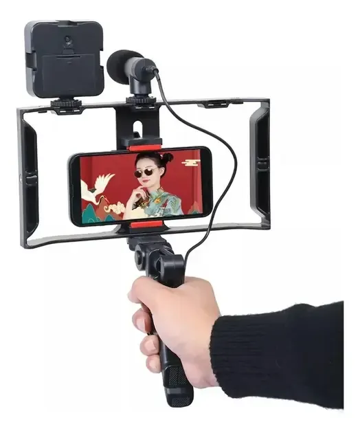 Комплект для блогинга Video Making Kit AY49X для смартфона с микрофоном и светом Коломыя - изображение 3