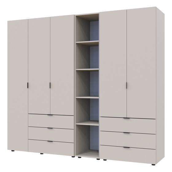 Комплект шкафов для одежды Doros Гелар (3 шт.) 231,9х49,5х203,4 см Кашемир (DRS-011250) Львов