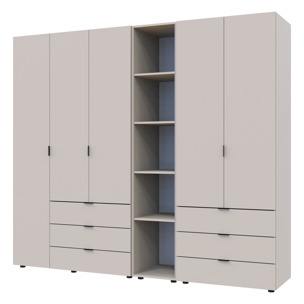 Комплект шаф для одягу Doros Гелар (3 шт.) 231,9х49,5х203,4 см Кашемір (DRS-011250) Львів - фото 1