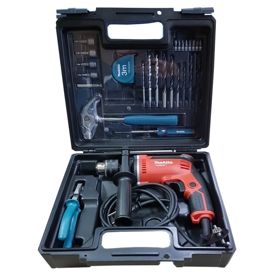 Професійна дриль електрична ударна (електродриль) MAKITA M8100KX2 + аксесуари : 710 Вт, 1.3-13 мм сверло Київ