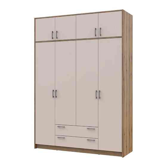 Шкаф для одежды Doros Ронди с антресолью Дуб Артизан/Кашемир 4ДСП 160х52х236 DRS-011668 (80737829) Львов